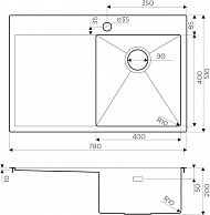 Кухонная мойка Omoikiri Akisame 78-LG-R [4993086] 31070