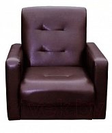 Кресло мягкое  Экомебель Аккорд экокожа (темно-коричневый)
