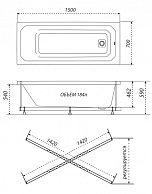 Ванна Triton Прага 1500 x 700 мм (Щ0000049117)