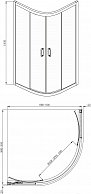 Душевой уголок Adema Glass Line-90 прозрачное стекло