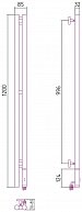 Полотенцесушитель электрический Сунержа НЮАНС 1200 правый, матовый белый 30-0543-1253