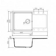 Кухонная мойка Omoikiri Daisen 86 PA пастила