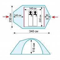 Tramp палатка Colibri 2 (V2)