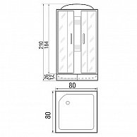 Душевая кабина River Quadro 80/24 МТ Б/К