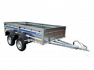 Прицеп Кремень стандарт плюс двухосный 3,0*1,56А см с бортом 31 с тентом 120 см