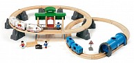 Игровой набор Brio Деревянная железная дорога двухуровневая Метрополитен 33514