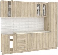 Готовая кухня Кортекс-мебель Корнелия Ретро 2.6м дуб сонома/мадрид