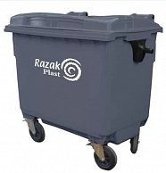 Мусорный контейнер Razak plast 660 литров серый серый