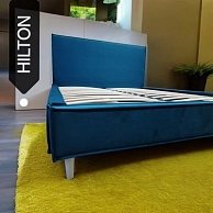 Кровать двухспальная BPF Кровать HILTON 160*200 VL-47 Светло-Синий (Без Подьемного механизма) Светло-синий