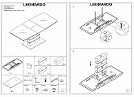 Стол обеденный Signal LEONARDO 140   дуб/черный 140-180