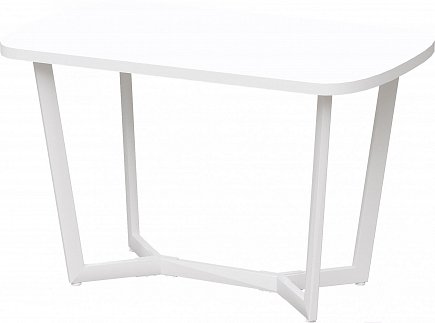 Обеденный стол Millwood Лофт Мюнхен 130x80x75 белый/металл белый