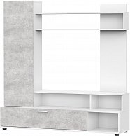 Стенка NN Мебель МГС 9 Белый / Цемент светлый