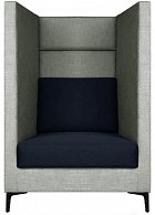 Кресло Бриоли Дирк J20-J17 (серый, синие вставки)