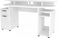 Компьютерный стол Интерлиния Skill-1 белый/белый