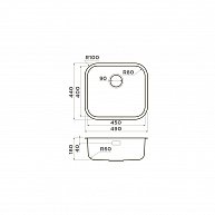 Кухонная мойка Omoikiri Omi 49-U-AB латунь 38012