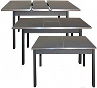 Обеденный стол Древпром Денвер М65 110-140x68 (графит)