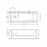 Ванна акриловая AM.PM Gem W90A-150-070W-A