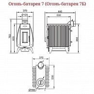 Печь-камин Термофор (TMF) Огонь-батарея 7 антрацит (12433)