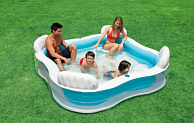 Надувной семейный бассейн для отдыха Intex Family 229х229х66см (56475NP)