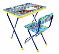 Комплект детской мебели Ника Большие гонки (стол-парта+мягкий стул) (КП2/БГ)