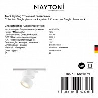 Светильник Maytoni TR007-1-12W3K-W