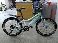 Велосипед горный Nicole 26 бело-бирюзовый, V-brake (7 скоростей, Original SHIMANO SL-TX50-7R/TZ31)