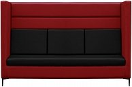 Диван Бриоли Дирк трехместный L19-L22 (красный, черные вставки)