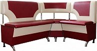 Диван Компас-мебель КС-018 правый (красный/молочный)