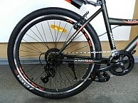 Велосипед Maxim 26 черно-оранжевый, V-brake (7 скоростей, Original SHIMANO SL-TX50-7R/TZ31)