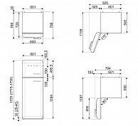 Холодильник-морозильник Smeg FAB30RPG5