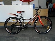 Велосипед Maxim 26 черно-оранжевый, V-brake (7 скоростей, Original SHIMANO SL-TX50-7R/TZ31)