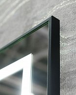Зеркало в алюминиевой раме BelBagno SPC-KRAFT-685-885-TCH-WARM-NERO
