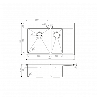 Кухонная мойка Omoikiri Akisame 78-2-LG-L светлое золото