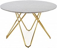 Обеденный стол Halmar Bonello 120x76  серый мрамор/золотой