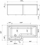 Ванна 1Марка LINEA 165*85 L белый