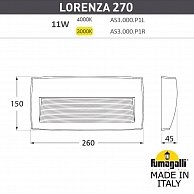 Светильник для подсветки лестниц   Fumagalli Lorenza AS3.000.000.WXP1L