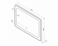 Зеркало Континент Velvette LED 800x600 (ЗЛП225)