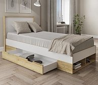 Набор мебели для жилой комнаты Интерлиния Scandi-1 (Спальня-1) белый платинум/дуб золотой 1285364