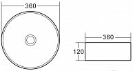 Раковина накладная керамическая круглая BelBagno BB1420