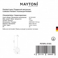 Светильник Maytoni P079PL-01SG