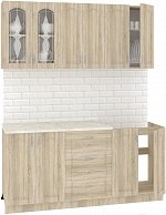 Готовая кухня Кортекс-мебель Корнелия РЕТРО 1,7 Дуб сонома, Королевский опал