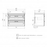 Тумба EQUIL подвесная Lago 80.2Y (Миранда) (tpLAGO80.2Y-04)