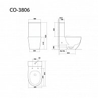 Унитаз Triton-PRO напольный Tornado Corso TR-CO-3806, сиденье, фурнитура (Щ0000060853)