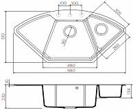 Мойка кухонная  Omoikiri Yonaka 98-C-BL черный (4993716)