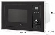 Микроволновая печь встраиваемая ТЕКА ML 820 BIS BLACK-SS