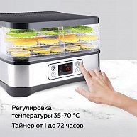 Сушилка для овощей и фруктов BQ FD1001 Черный-стальной