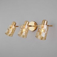 Настенный светильник со стеклянными плафонами Евросвет 20120/3 золото