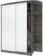 Шкаф-купе  Кортекс-мебель ЛАГУНА ШК05-00 , Правая консоль Берёза / Белый