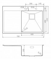 Кухонная мойка Omoikiri Akisame 78-LG-R [4993086] 31070