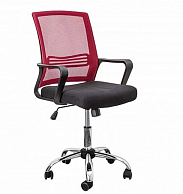 Кресло поворотное AksHome  OLIVER красный+черный